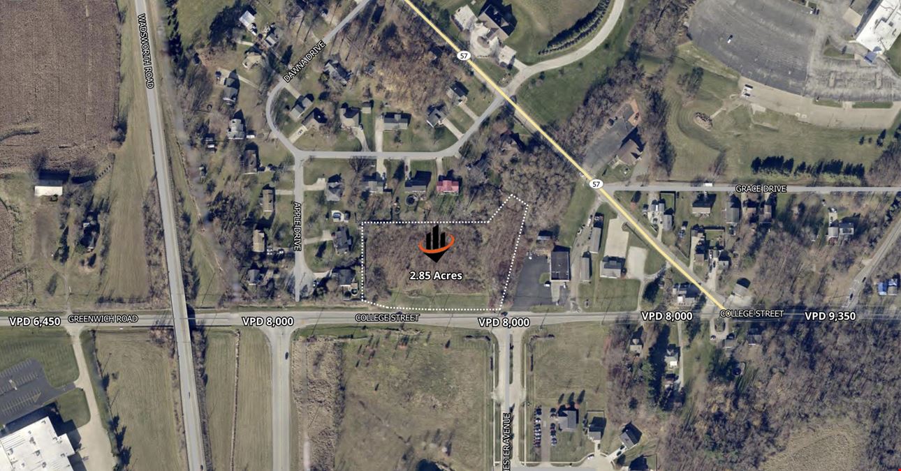 2.85 Acres at College St, Wadsworth