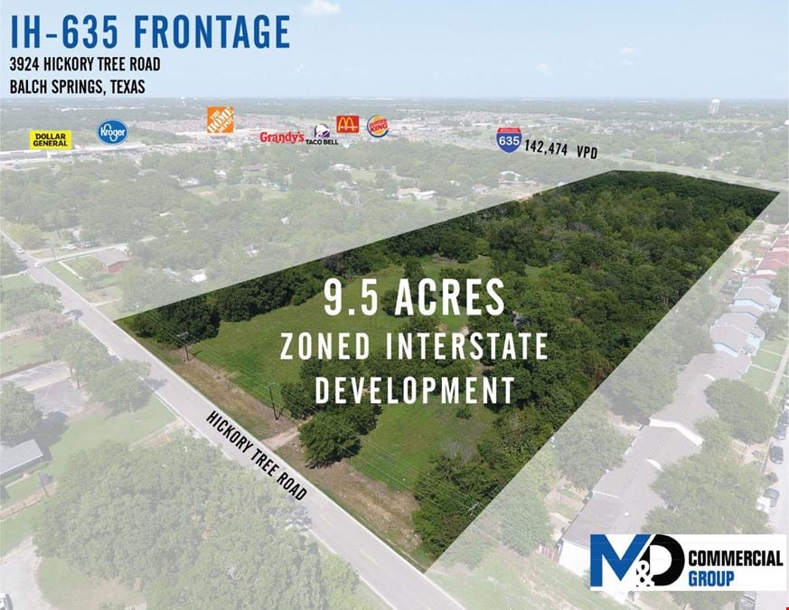 9.5 Acres Off I-635 in Balch Springs, TX