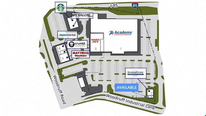 ±1,000-SF Suite for Lease at Woodruff Road Shopping Center