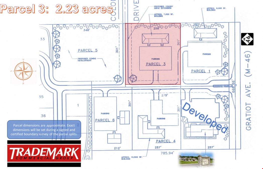 FOR SALE/BUILT TO SUIT PARCEL 3