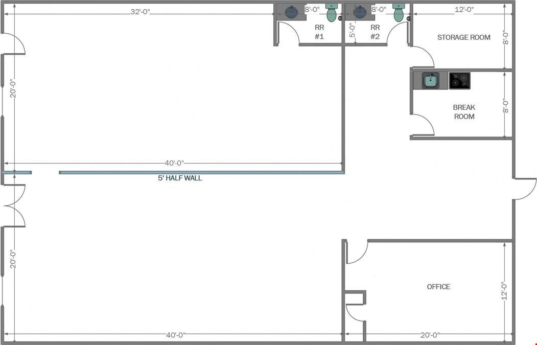 2,400 SQ.FT. CLASS "A" BUILDING FOR LEASE