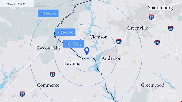 Unzoned Land for Sale with I-85 Frontage in Oconee County