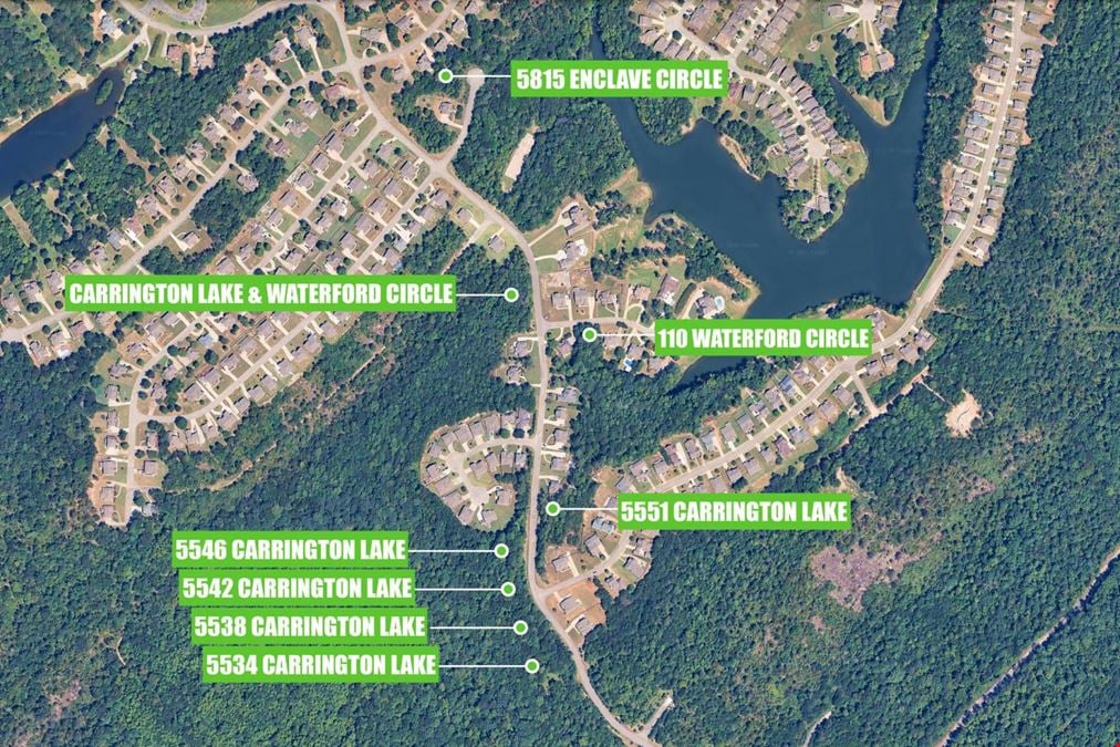 $1 Auction – 19 Custom Home Lots (NEW RELEASE) | Carrington Lakes Subdivision | Birmingham MSA