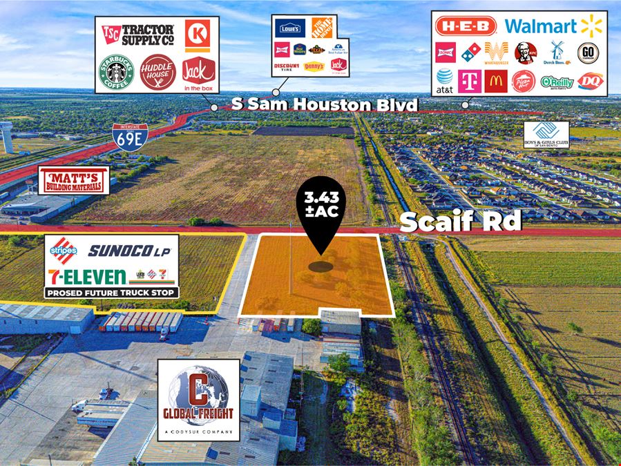 3.43± AC Pad Site | Zoned Light-Industrial | San, Benito, TX