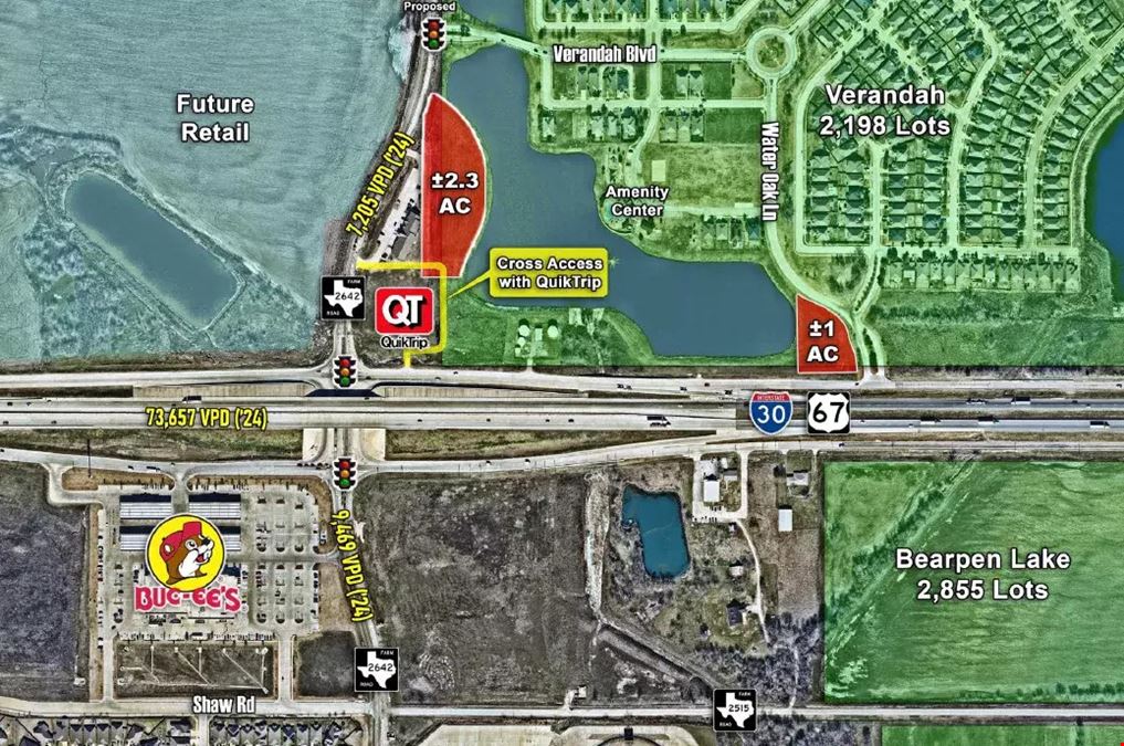 NEQ Of I-30 & FM 2642 - I-30 Frontage Dev Corners @ Verandah