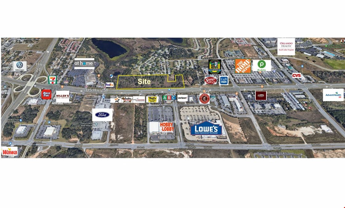 E Hwy 50 in Clermont – Retail Development Land Across from Lowe’s