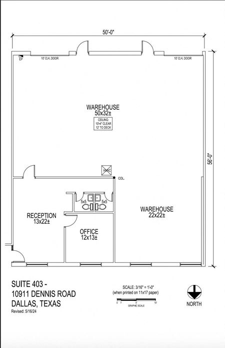 Preview of Industrial space for Rent at 10911 Dennis Rd suite 403