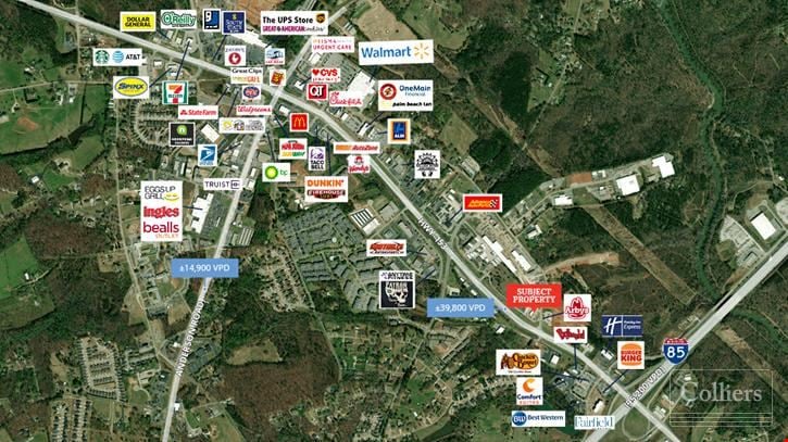±3,520-SF Restaurant with Convenient Access Off I-85