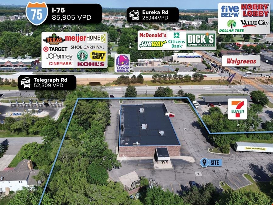 REIT Sale | Former Dollar General | 80K VPD | 2.2 Acres | Detroit MSA