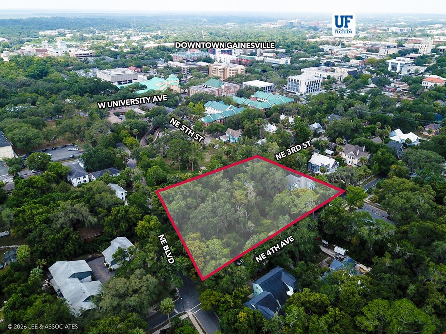 5 Parcel Assemblage Near Downtown Gainesville, FL