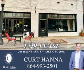 Charming Downtown Aiken Storefront Available Now @ 1770 square feet!