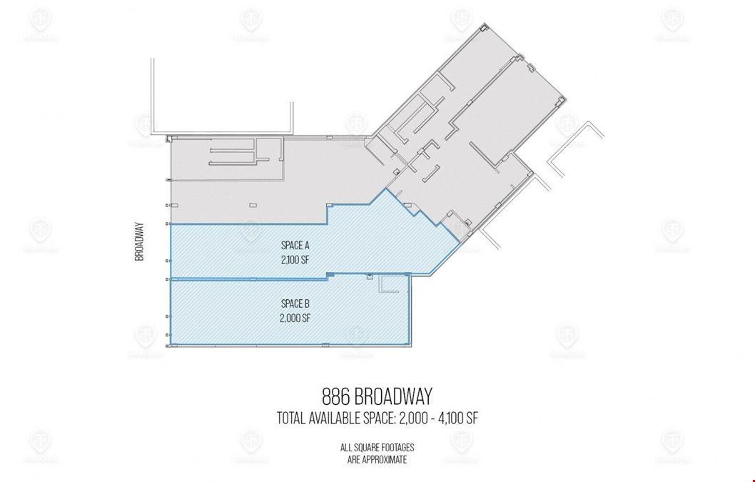 2,000 - 4,100 SF | 886 Broadway | Newly Developed Vanilla Box Retail Spaces With Glass Frontage For Lease