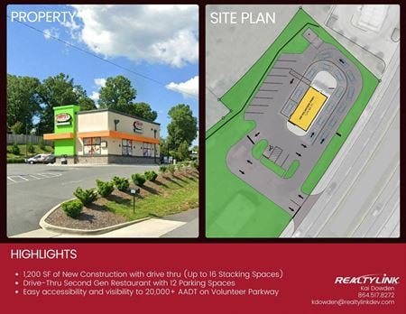 Preview of Retail space for Rent at 940 Volunteer Pkwy