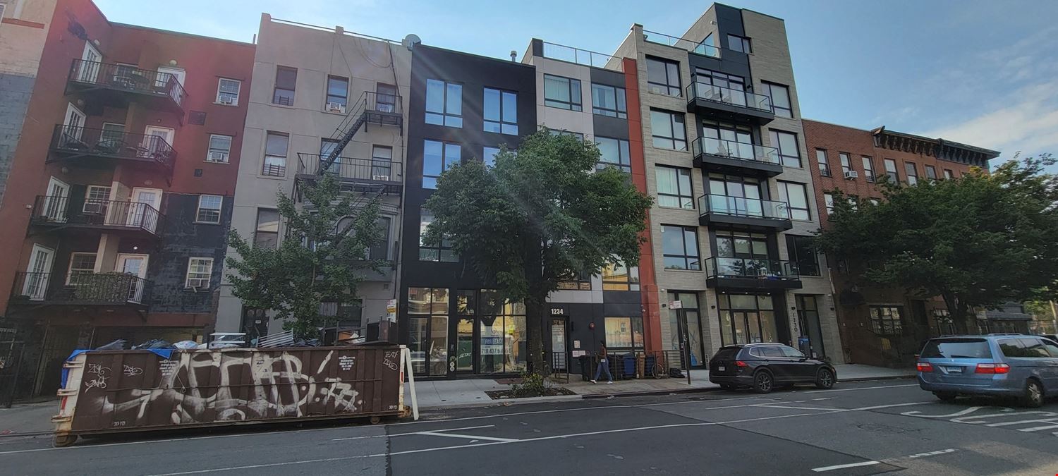 800 SF | 1236 Bedford Avenue | New Development Retail Space With Glass Frontage For Lease