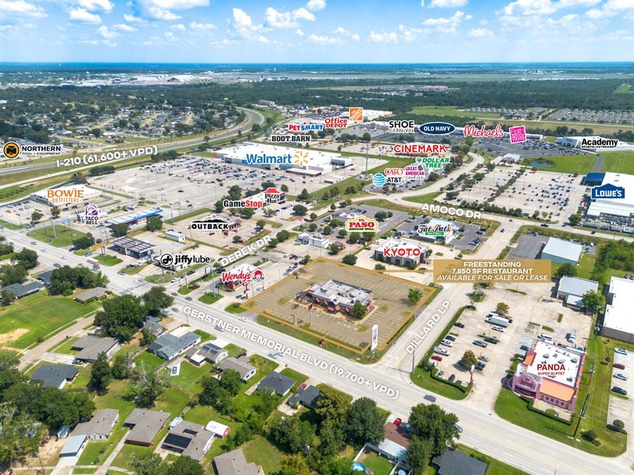 Freestanding 7,850 SF Restaurant at Entrance to Lake Charles Power Center