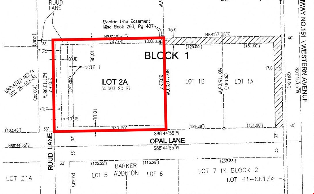 Opal Lane and Western Avenue Land