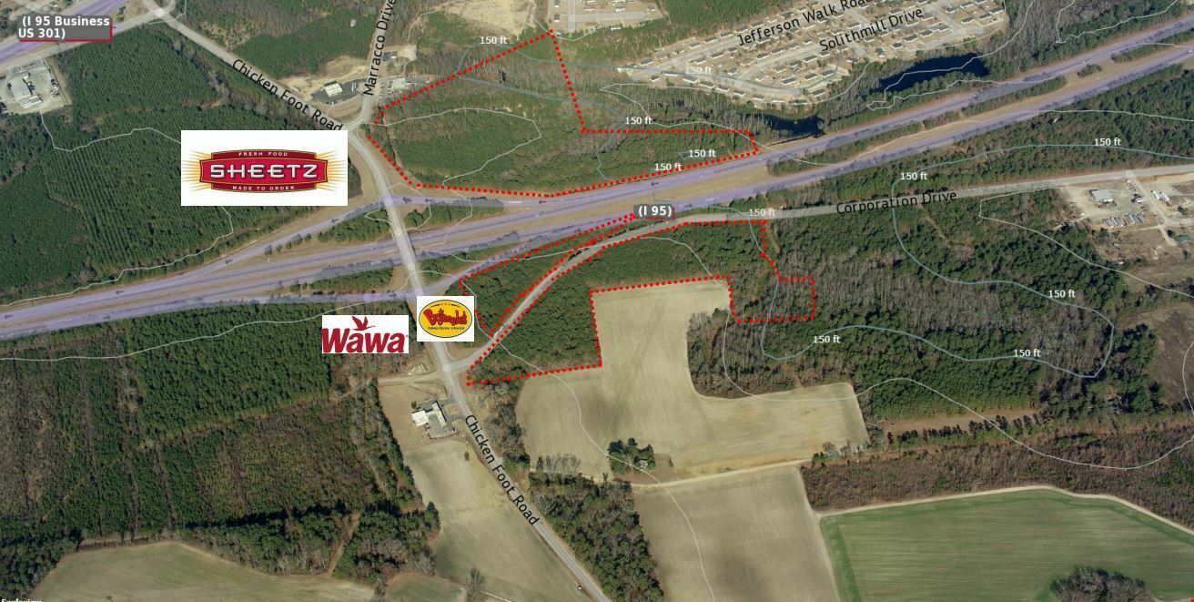 29.55 +/- Acres Chickenfoot Road Lot  off I-95