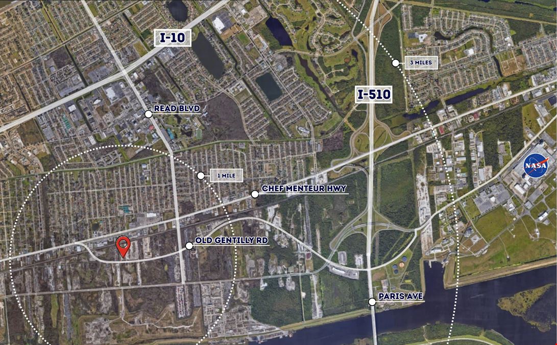 4.5-acre site available for lease on Old Gentilly Road