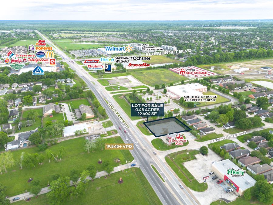 0.45 Acre Commercial Lot along Burbank Drive near Bluebonnet Blvd