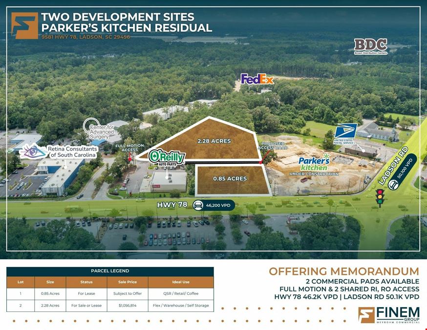 Two Development Sites | Parker’s Kitchen Residual