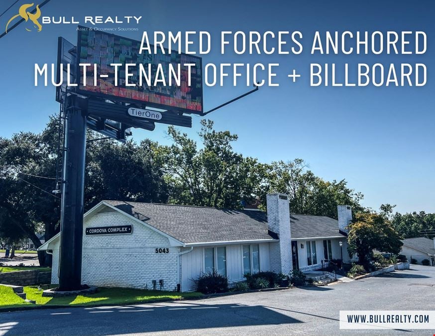 Armed Forces Anchored Multi-Tenant Office + Billboard | 7.5% Cap Rate