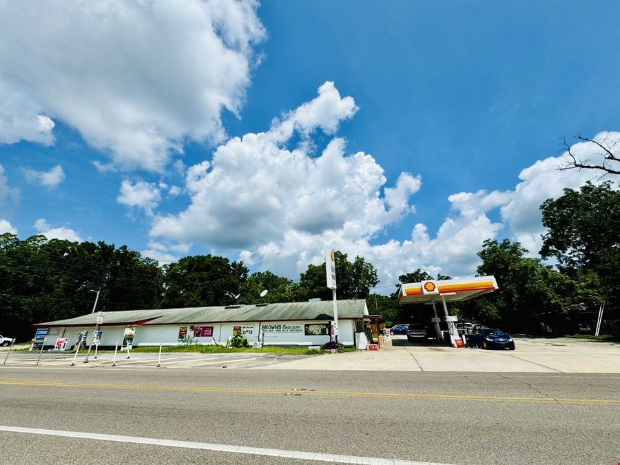 (8% CAP RATE) - SHELL GAS STATION & BROWNS SUPERMARKET  FOR SALE! (20-YEAR PURE NNN LEASE)