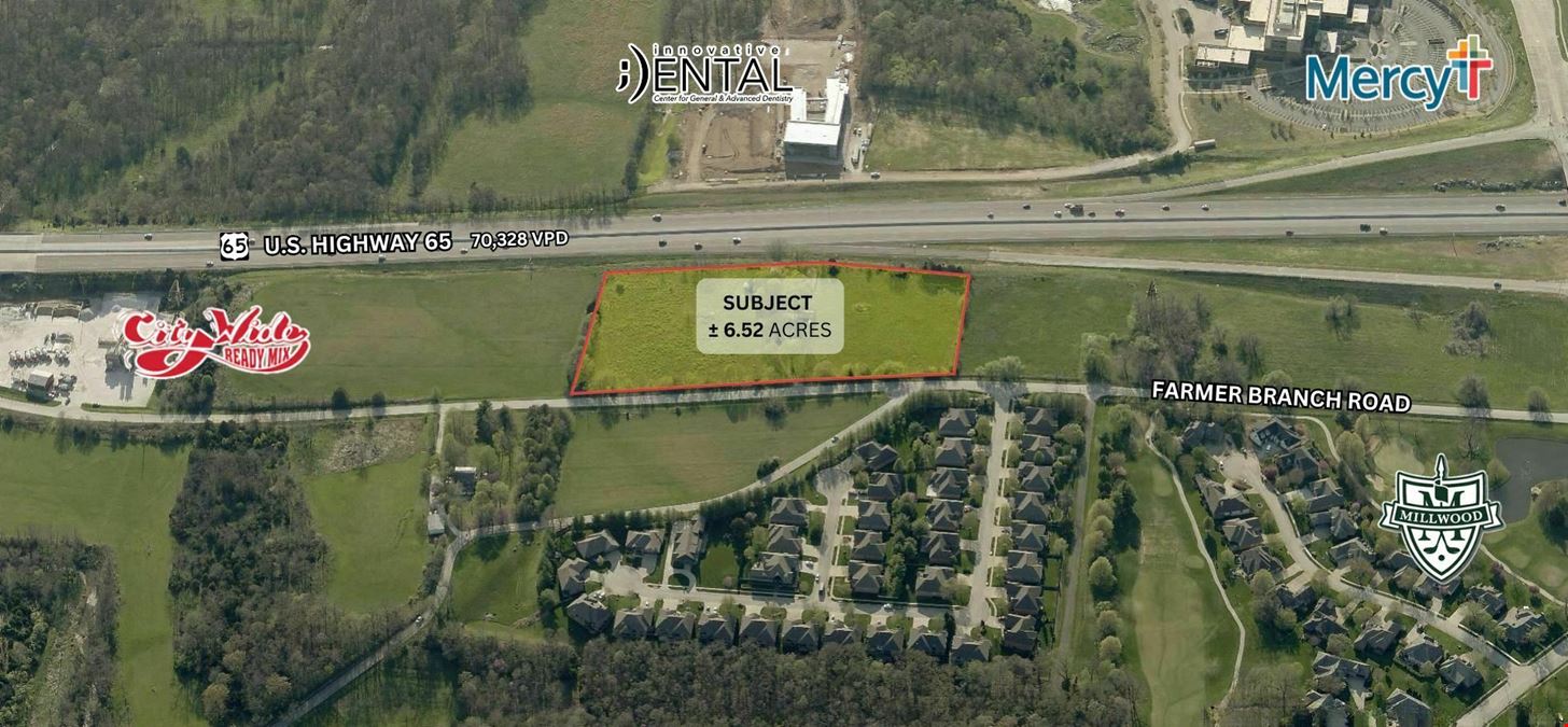 DEVELOPMENT SITE FOR SALE OFF U.S. HIGHWAY 65 & EVANS RD.