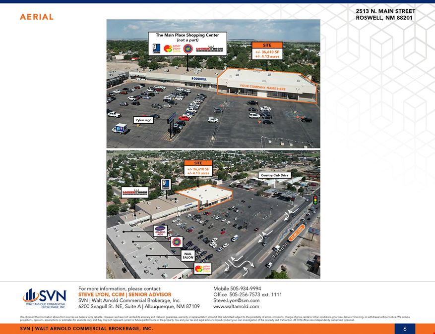Anchor building for lease - 36,610+-sf in Roswell, NM