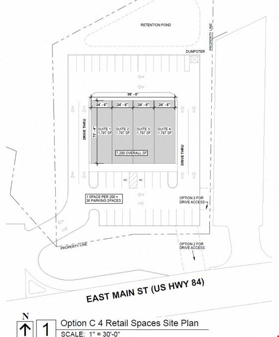 1.16-acre lot with 180' frontage on Hwy-84 E