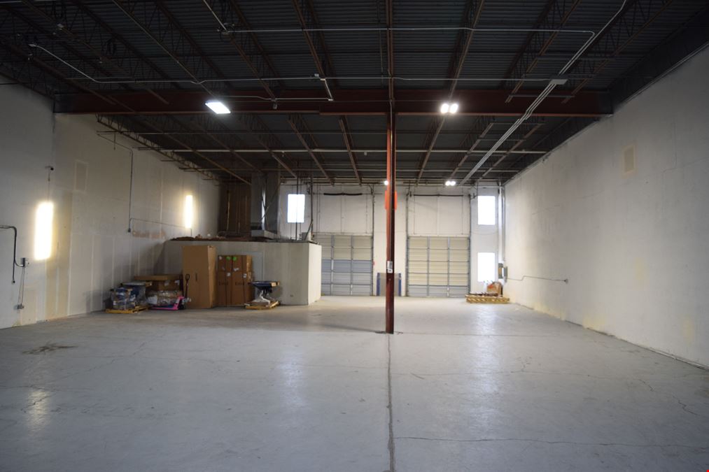 4,732 SF office/warehouse with dock high and drive in loading