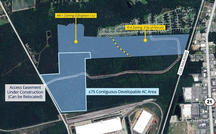 Rare Large-Scale Tract in Effingham County's Growth Corridors