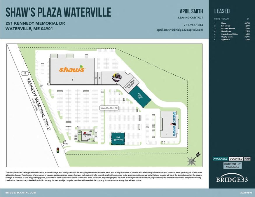 Shaw's Plaza Waterville