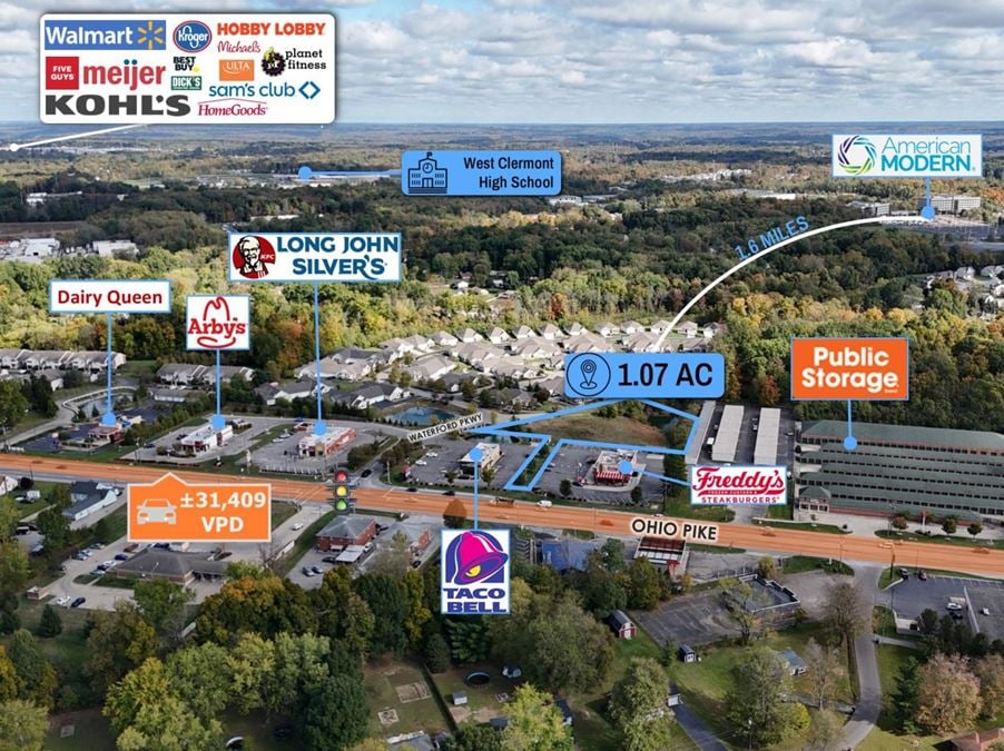 $1 Auction – 1.07 Acre Parcel | 24K VPD | Cincinnati MSA