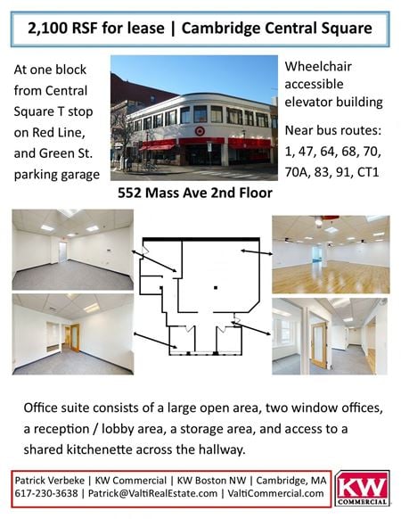 Preview of Office space for Rent at 552 Massachusetts Ave