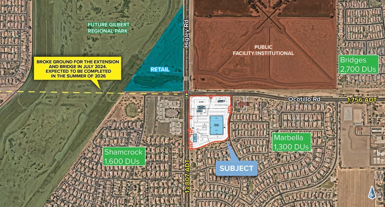 SEC Higley Rd & Ocotillo Rd