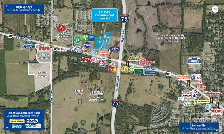 HighPoint Crossing Lots - 15900 & 16000 Block NW 163rd Lane, Alachua, FL 32615 - Six 2± Acre Lots for Sale