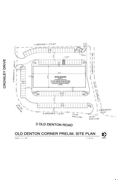 Preview of commercial space at NWC of Old Denton Rd & Crowley Dr