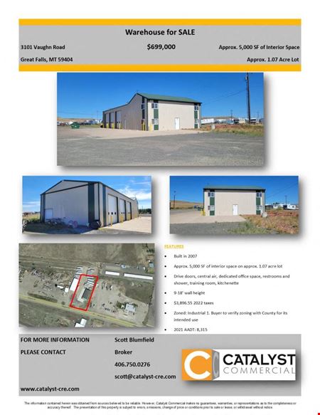 Preview of Commercial space for Sale at 3101 Vaughn Road