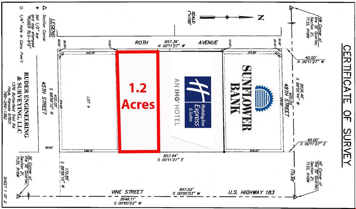 1.2 Acre Retail Pad Site - Hays, KS