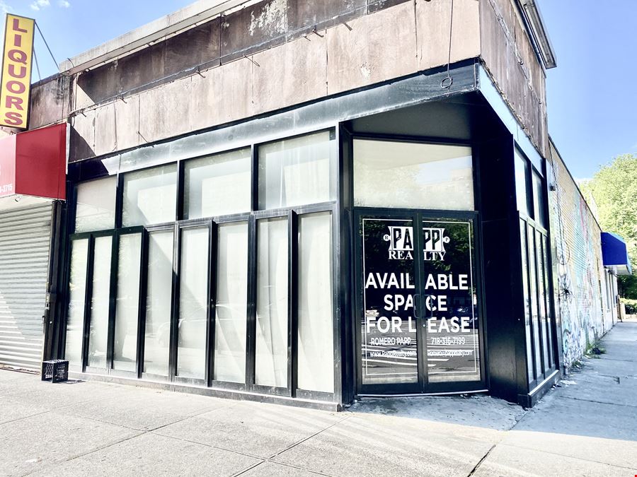 Commercial corner space for lease in Astoria