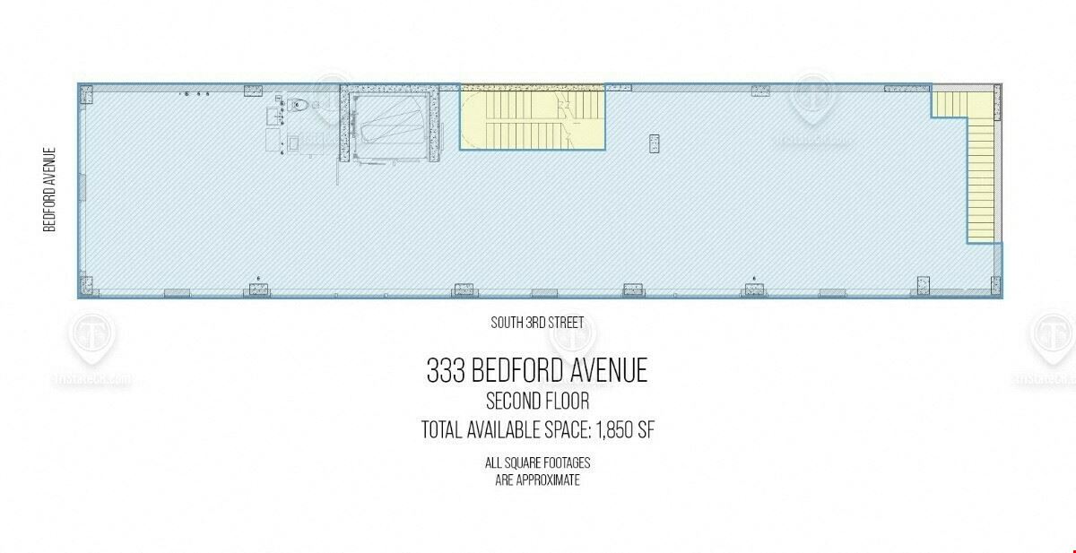 1,500 - 1,850 SF | 333 Bedford Ave | Newly Developed Corner Retail & Community Facility for Lease in Prime Williamsburg