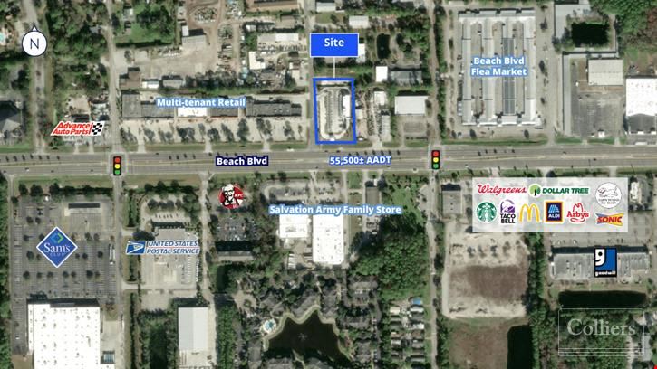 1.32± AC Corner Parcel on Beach Blvd.