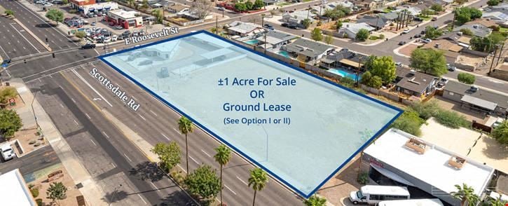 C-3 Zoned Land for Sale or Ground Lease in Scottsdale