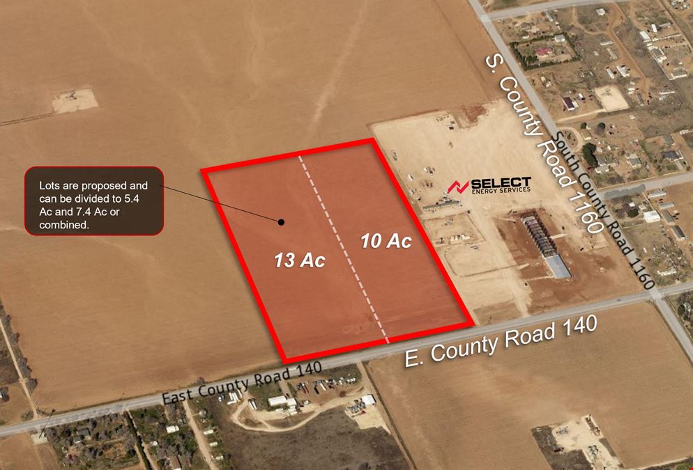 20.35 Acre Industrial Tract in Midland for Build to Suit