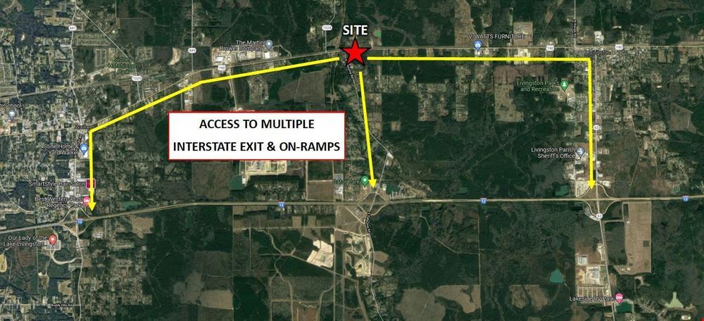 Hwy 190 at Satsuma Rd with Access to I-12- 56.76 Acres For Sale