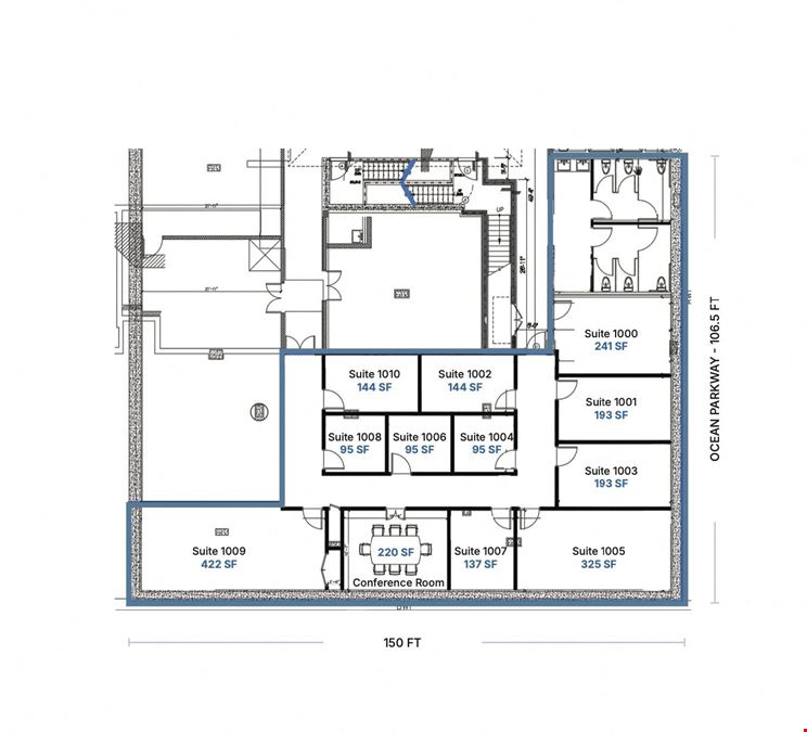 2,850 SF | 1544 Ocean Parkway | Lower Level Office for Lease