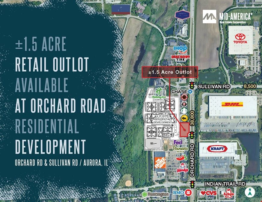 ±1.5 Acre Retail Outlot Available at Orchard Rd Residential Development