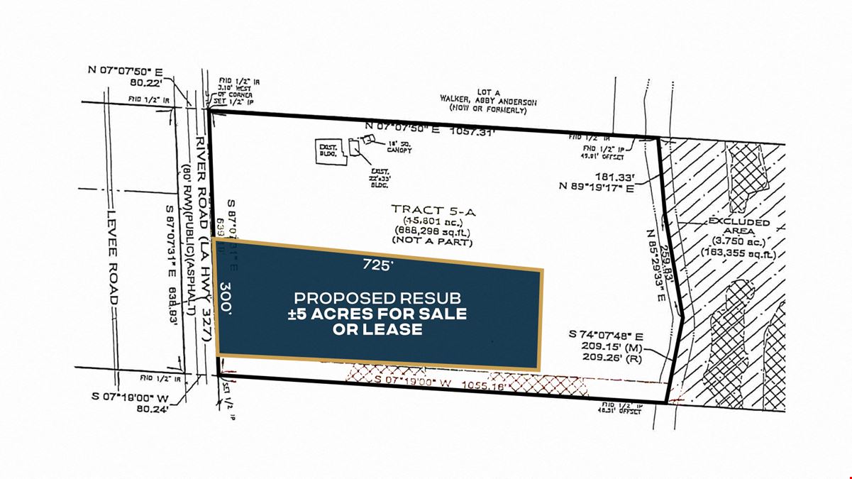 5 Acre Cleared Land Tract with 300 ft of Frontage along River Road