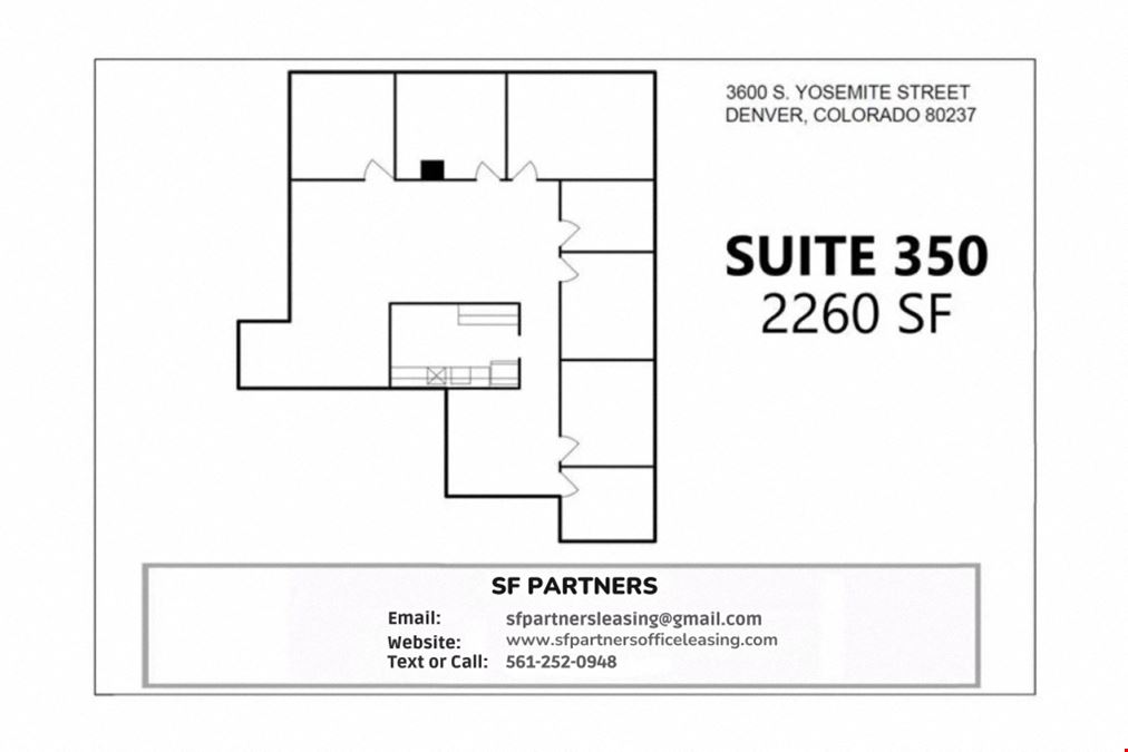 2260 SF Suite 350 Professional and Medical Office Space