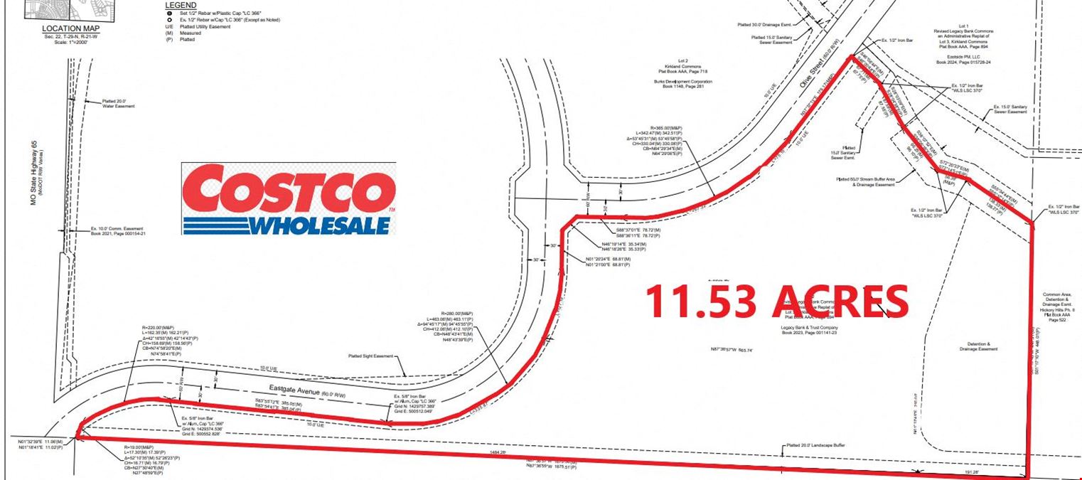 FOR SALE: 2.99-11.53 AC. Lots by Costco
